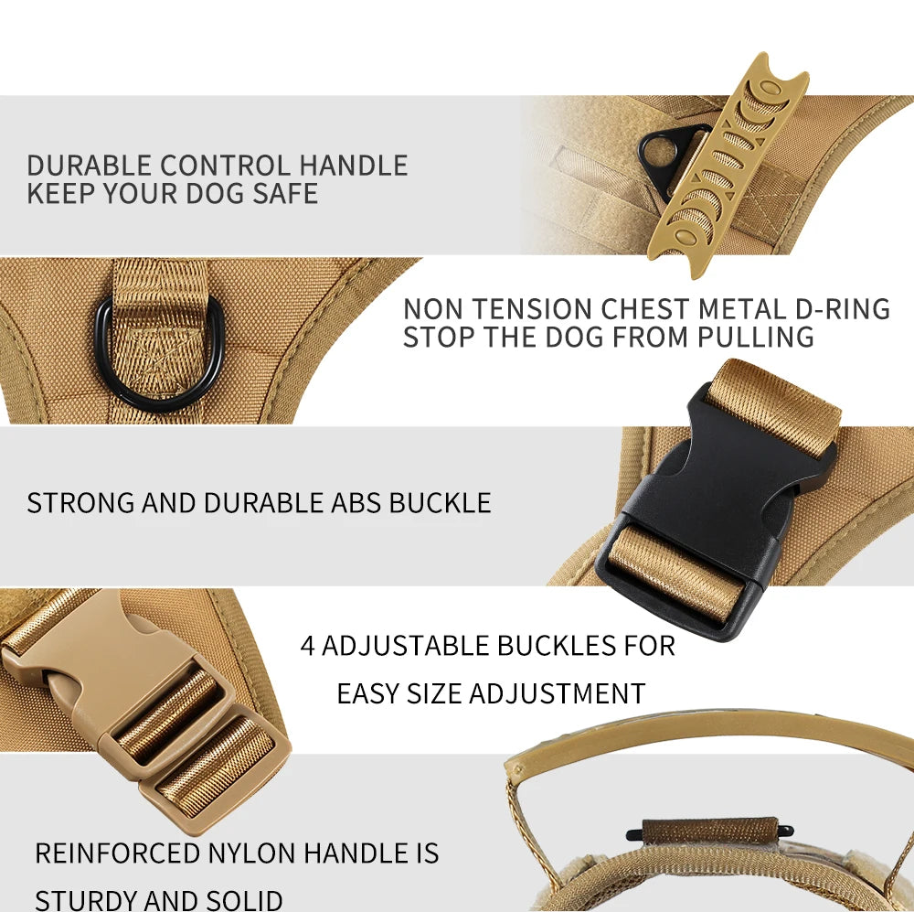 Harnais tactique chien