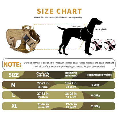Harnais tactique chien